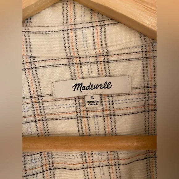 Madewell Corduroy Oversized Ex Boyfriend Shirt in Lombard Plaid Large - Picture 11 of 16